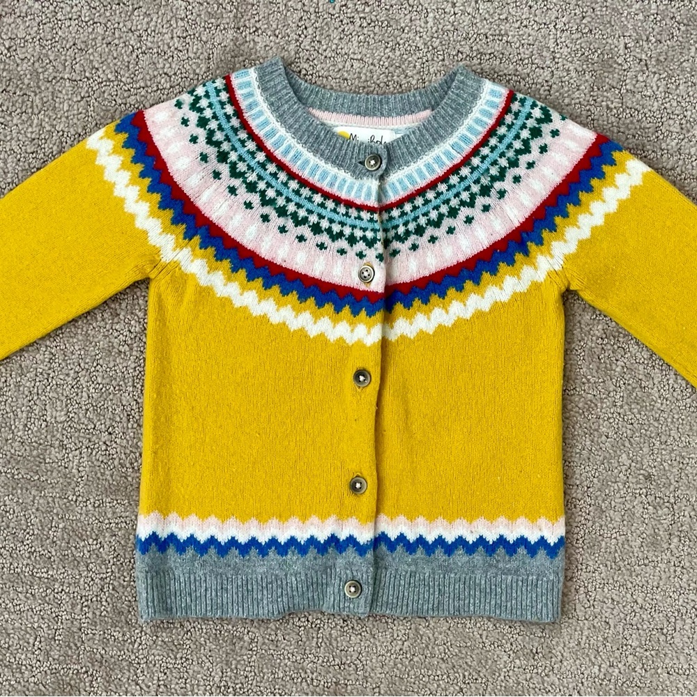 Mini Boden Multicolor Knit Cardigan